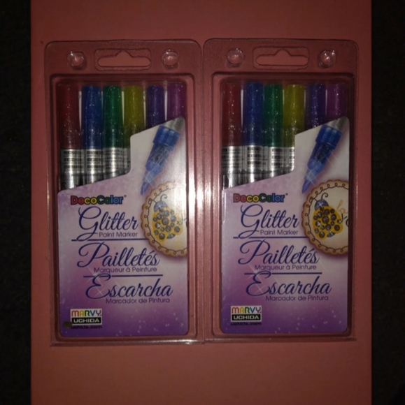 SOLD!!!DO NOT BUY THESE 2pks DecoColor Glitter Paint Markers - Picture 2 of 2